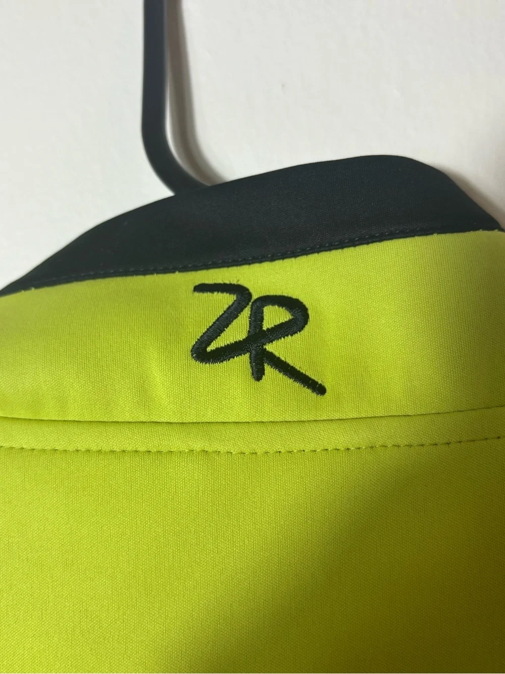 Zero Restriction Mens Golf Vest Lime Green Black Full Zip Softshell Size Large
